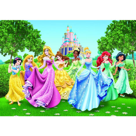 Poster géant XXL Château et Princesses Disney 360x270 cm - Multicolor