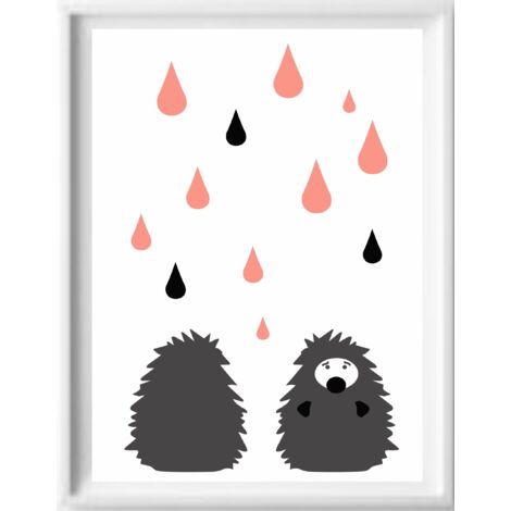 POSTER, GRAFICA, PER BAMBINI CON CORNICE 50 x 40 cm