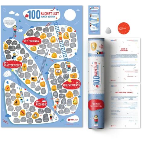 Poster gratta e vinci 1DEA.me 100 Bucket List Junior - Il sogno di un bambino