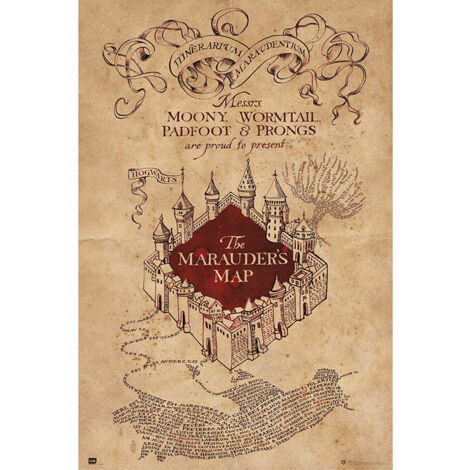 Poster harry potter marauder's map