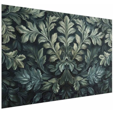 Póster - Hojas victorianas en verde oscuro