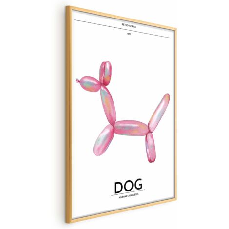 Poster - Holo-Dog - Cane colorato in stile retrò
