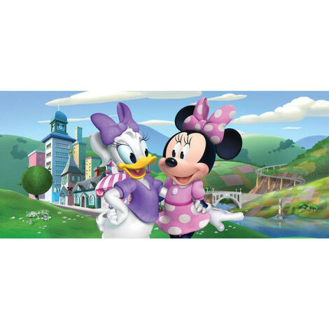 Poster horizontal Minnie & Daisy Disney intisse 202X90 CM - Multicolor