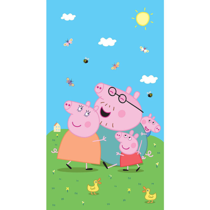 Ag Art - Poster intissé - Peppa Pig avec sa famille - 150 x 270 cm
