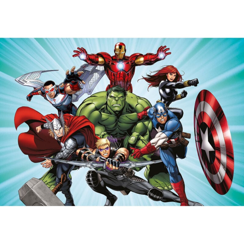 Ag Art - Poster intissé - Disney Marvel -les avengers en action - 155 cm x 110 cm
