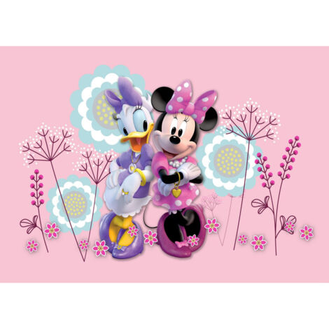 Poster Intissé - Disney Minnie Mouse et Daisy Duck - 160 cm x 110 cm - Multicolor