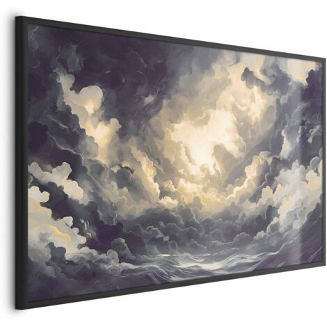 Póster - Juego épico de luces: El sol luchando por dominar las nubes