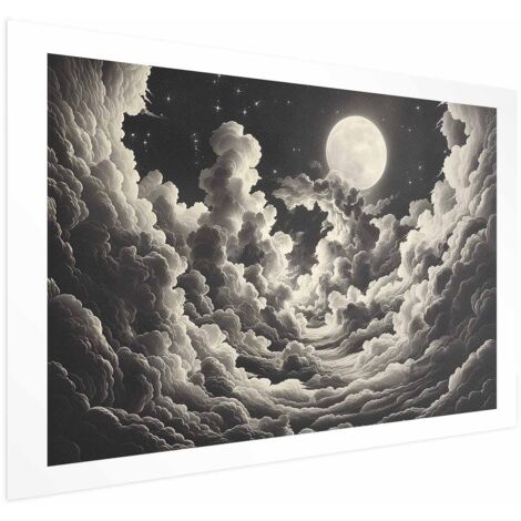 Poster - La luna e le stelle cantano tra le grandi nuvole