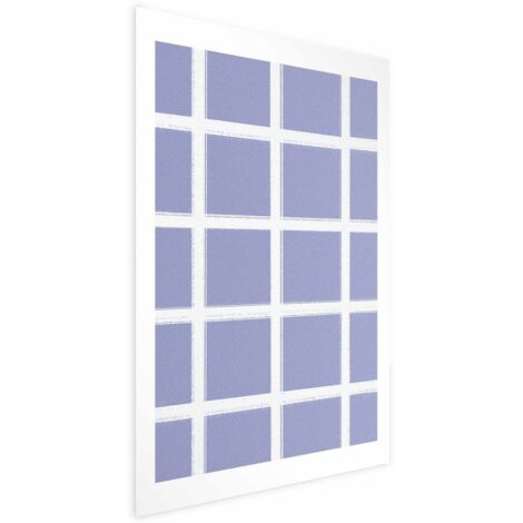 Poster - Linee bianche - una griglia con maglie larghe su sfondo blu
