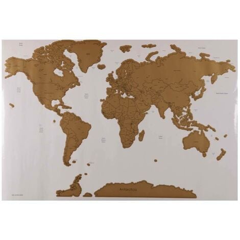 ATLAS & GREEN Mappa del Mondo da Grattare, Cartina Geografica Mondo da  Grattare