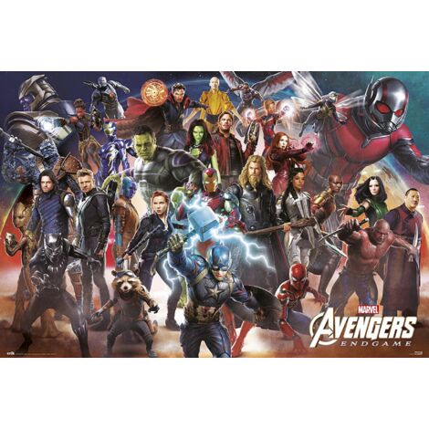 Poster marvel the avengers: endgame line up