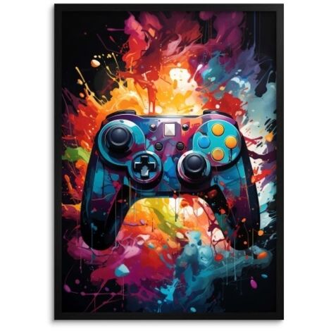 Poster moderno con cornice per videogiochi, console Xbox Pad per giocatori