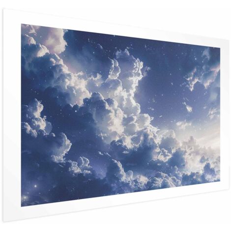 Póster - Nubes estrelladas y una luz delicada sobre un rincón del cielo