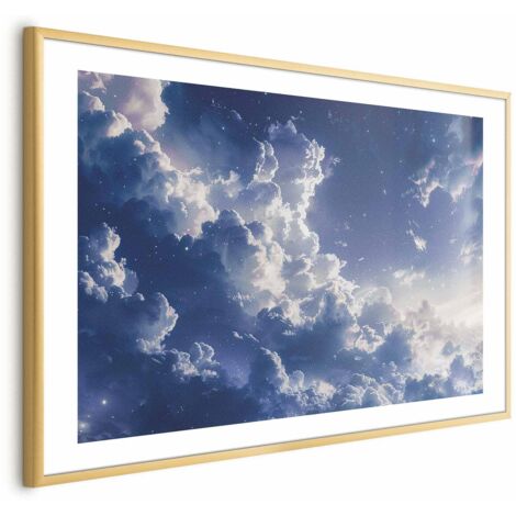 Póster - Nubes estrelladas y una luz delicada sobre un rincón del cielo