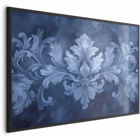 Poster - Ornamento blu in tonalità fredde