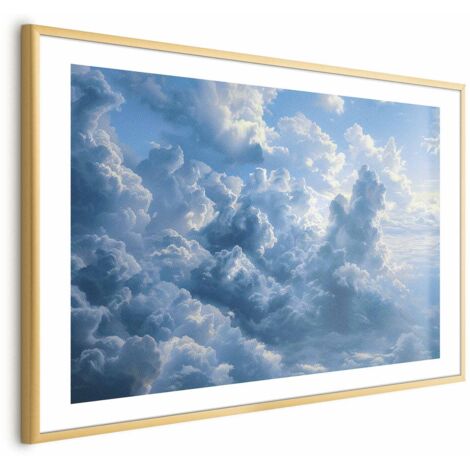 Poster – Ozean in der Luft: Wogende Wolken spiegeln das Morgenlicht wider