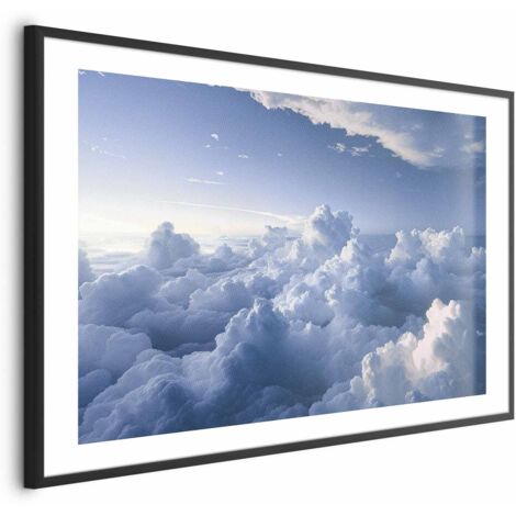 Póster - Paisajes celestes: Rayos que iluminan formaciones de nubes esponjosas