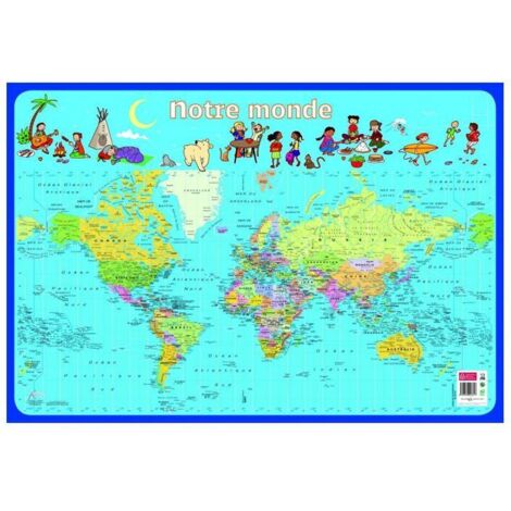 Poster pédagogique - Monde - 52 x 76 cm