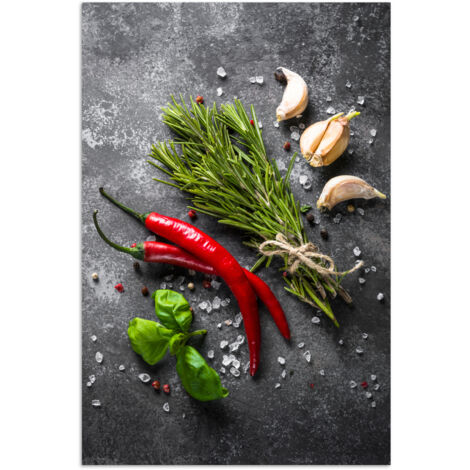 POSTER Pepe - Erbe - Spezie - Calcestruzzo 20x30 cm