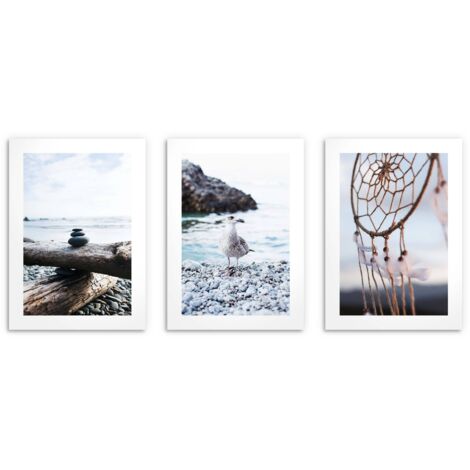 Poster per la parete del soggiorno Poster per la camera da letto Spiagge rocciose 3x 30x40cm
