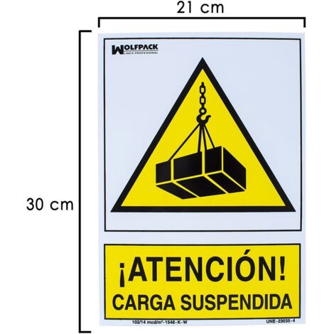 Poster Pericolo Carico Sospeso 30x21 cm.