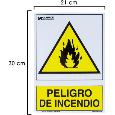 Poster pericolo incendio 30x21 cm.
