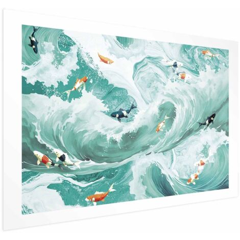 Poster - Pesci e onde