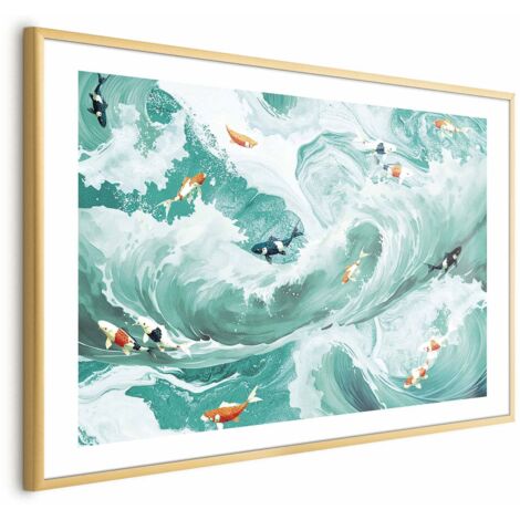 Poster - Pesci e onde