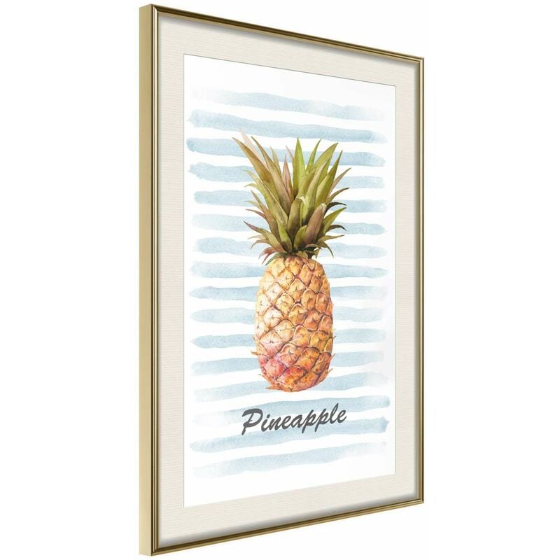 

Rtgs - Póster - Pineapple on Striped Background Medidas 20X30