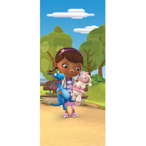 Poster porte Docteur la Peluche Disney intisse 90X202 CM