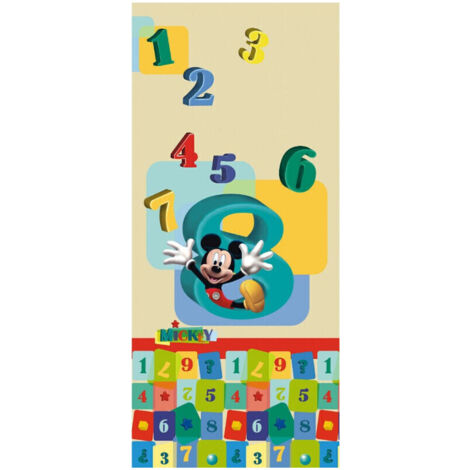 Poster porte Mickey apprend à compter Disney intisse 90X202 CM
