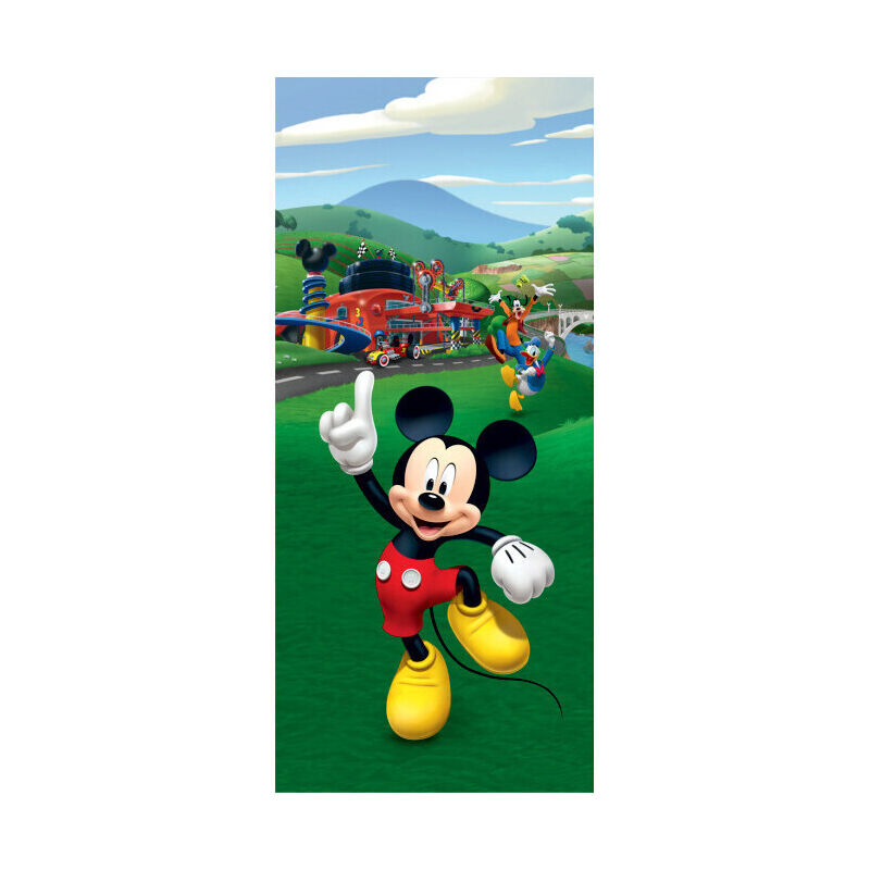 Poster pour porte Mickey Mouse et ses amis Donald et Pluto de Disney intisse 90X202 cm