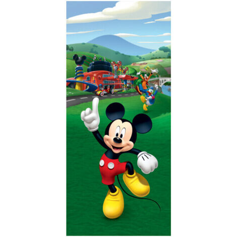Poster pour porte Mickey Mouse et ses amis Donald et Pluto de Disney intisse 90X202 CM