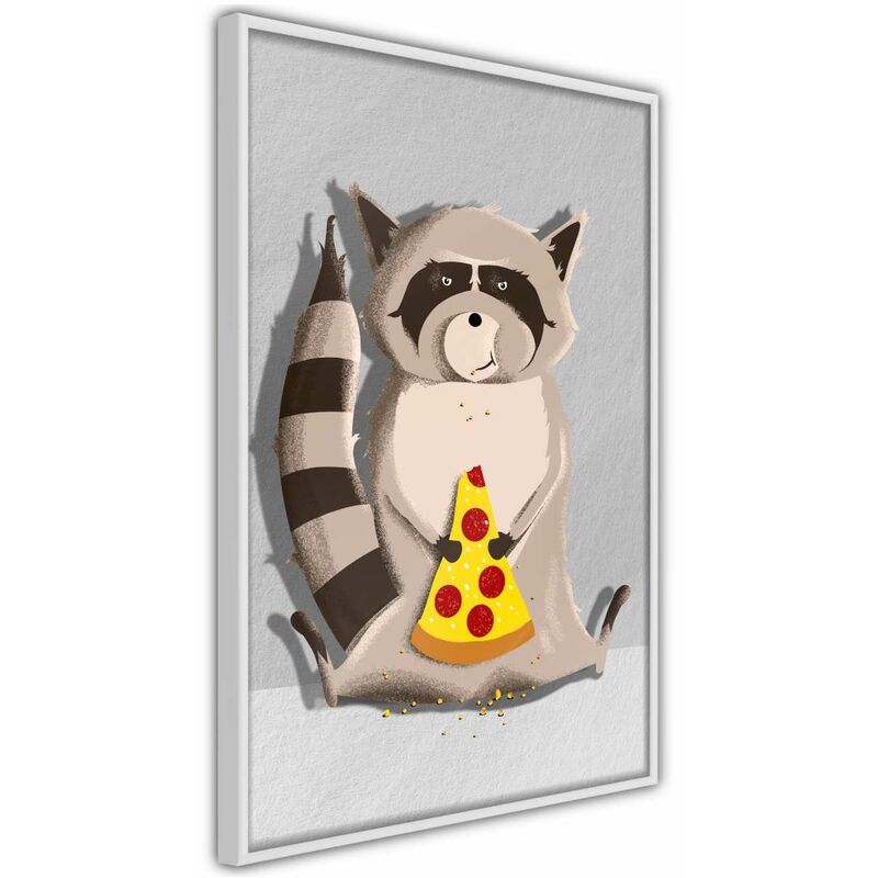 

Póster - Racoon Eating Pizza Medidas 30X45