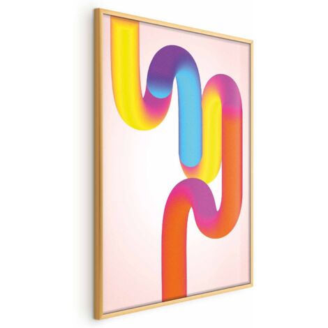 Poster – Regenbogenröhren – abstrakte Illustration mit farbigen Farbverläufen