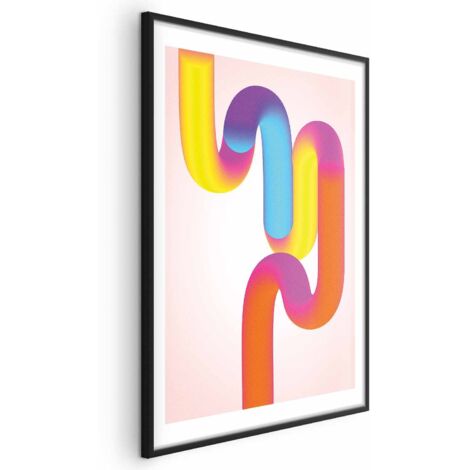 Poster – Regenbogenröhren – abstrakte Illustration mit farbigen Farbverläufen