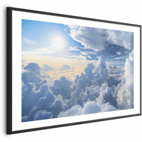 Póster - Sinfonía de Luz: Sol y nubes armonizando en un hermoso cielo