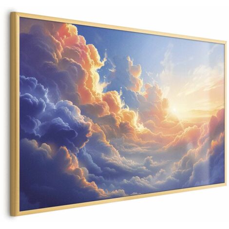 Poster – Sonnenuntergang über einem bewölkten Meer: eine wundervolle Symphonie der Farben