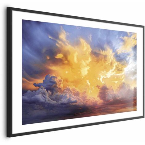 Poster - Splendido tramonto - nuvole dalle calde sfumature