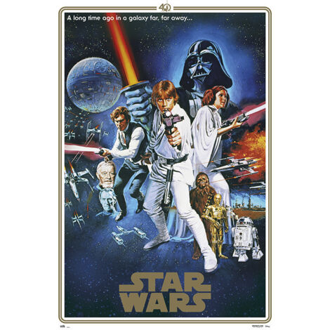 Poster star wars classic 40th anniversary one sheet b