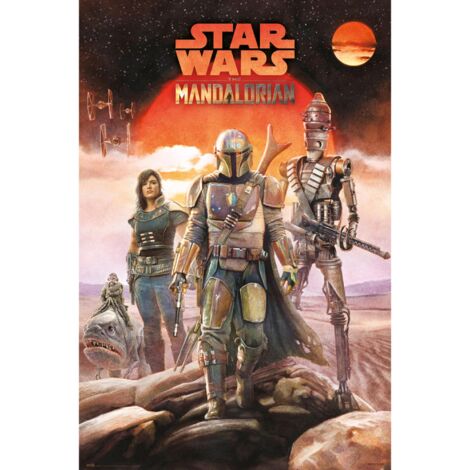 Poster star wars die mandalorianische Mannschaft