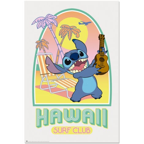 GRUPO ERIK Poster stitch hawaii club surf