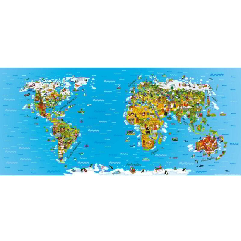 Poster - Carte du monde - 202 x 90 cm