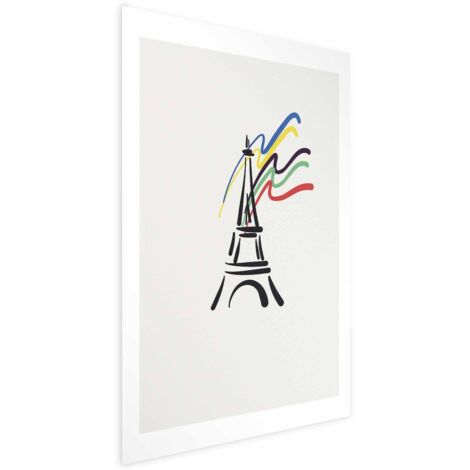 Póster - Torre Eiffel y colores