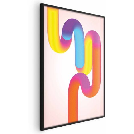 Poster - Tubi Arcobaleno - illustrazione astratta con sfumature colorate