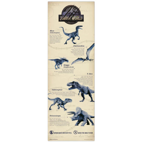 Poster Tür jurassic Welt