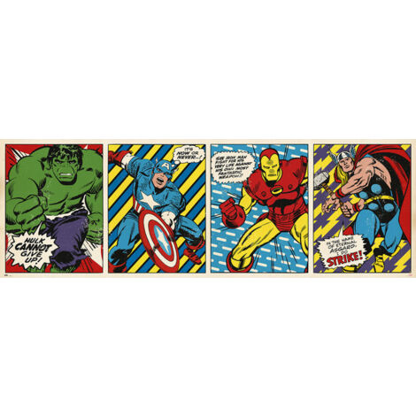 Poster Tür marvel Comics Triptychon