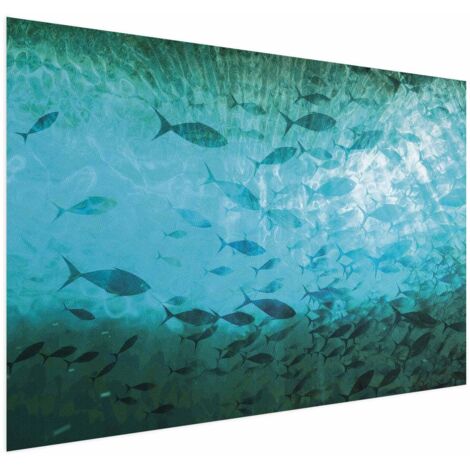 Póster - Un banco de peces oscuros