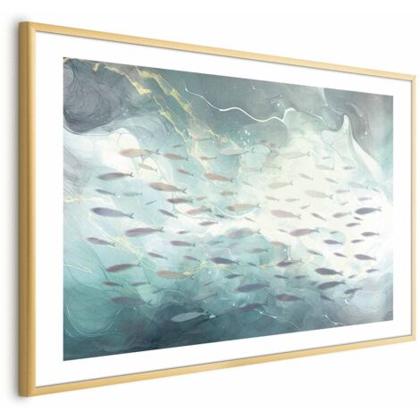 Póster - Un banco de peces pequeños