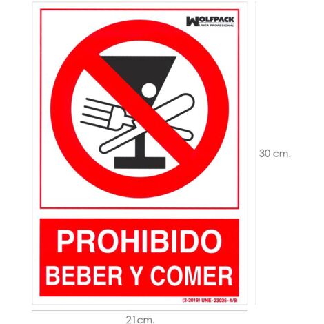 Poster Vietato Mangiare e Bere 30x21cm.